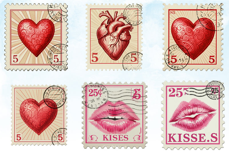 Valentine Stamps Clipart Bundle - CraftNest - Digital Crafting and Art