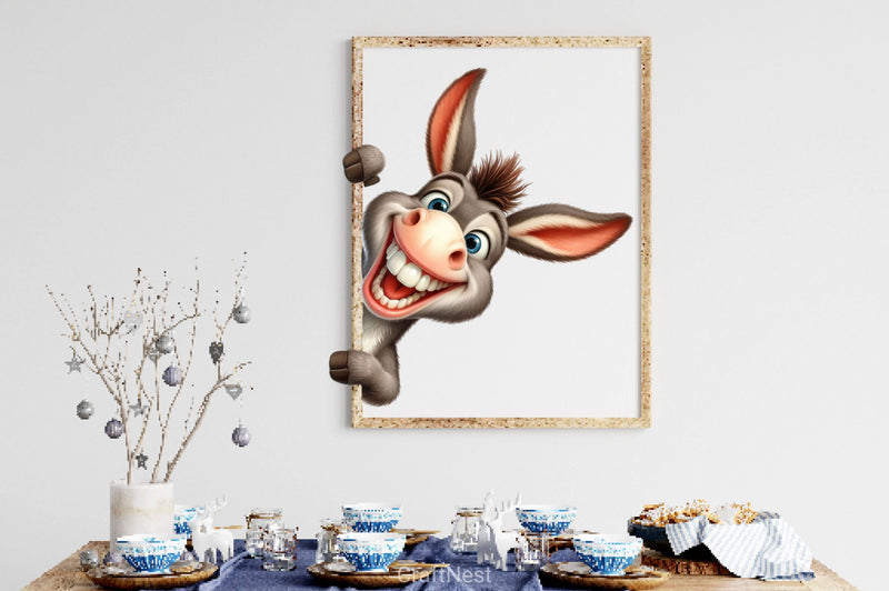 Funny Animals Peeking Around Corner Clipart Bundle 6 - CraftNest - Digital Crafting and Art