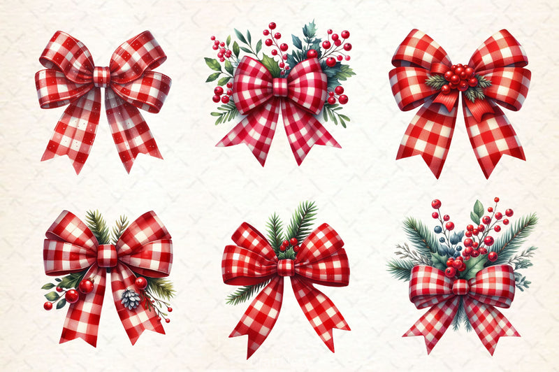 Christmas Bow Clipart Bundle 4 - CraftNest - Digital Crafting and Art