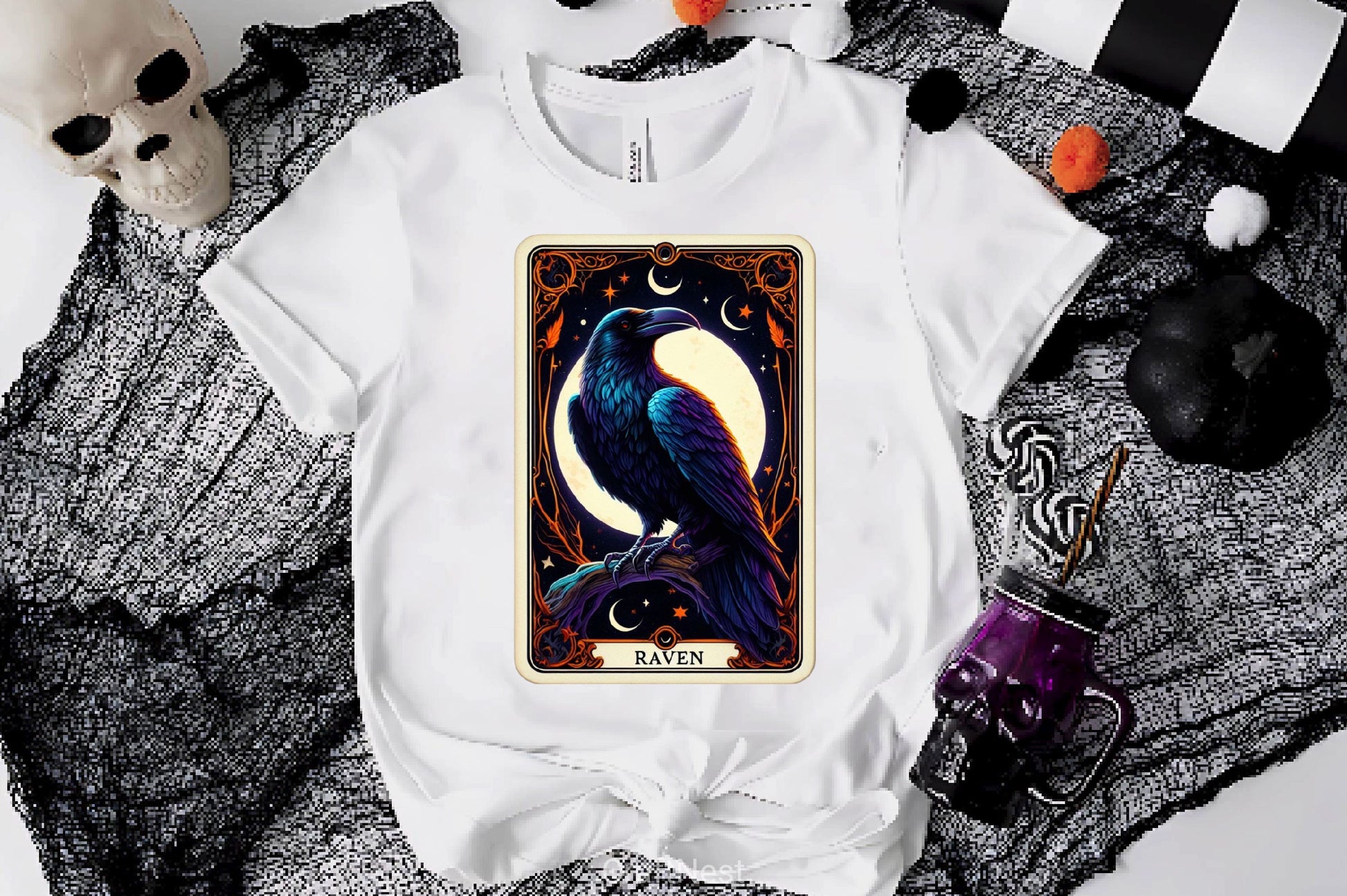 Raven Bird Tarot Card Clipart Bundle 18 - CraftNest - Digital Crafting and Art