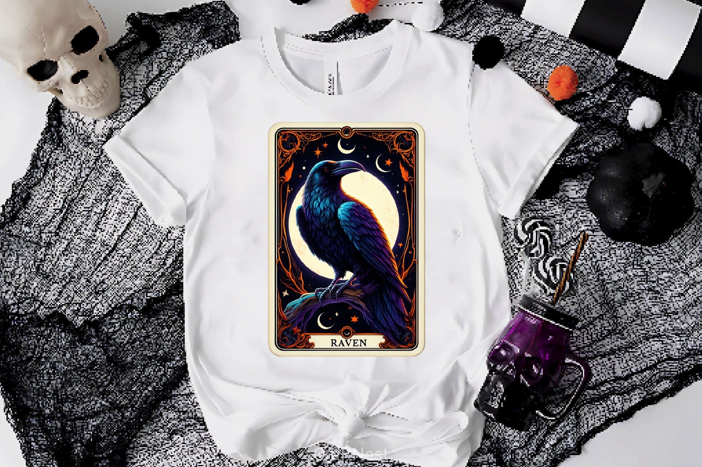 Raven Bird Tarot Card Clipart Bundle 18 - CraftNest - Digital Crafting and Art