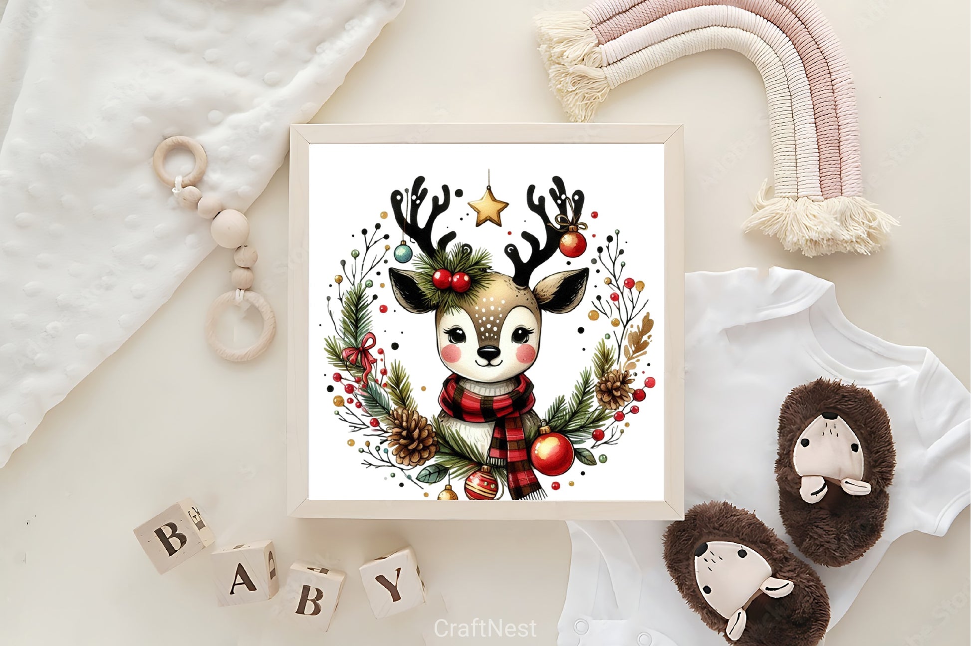 Christmas Reindeer Clipart Bundle 2 - CraftNest - Digital Crafting and Art