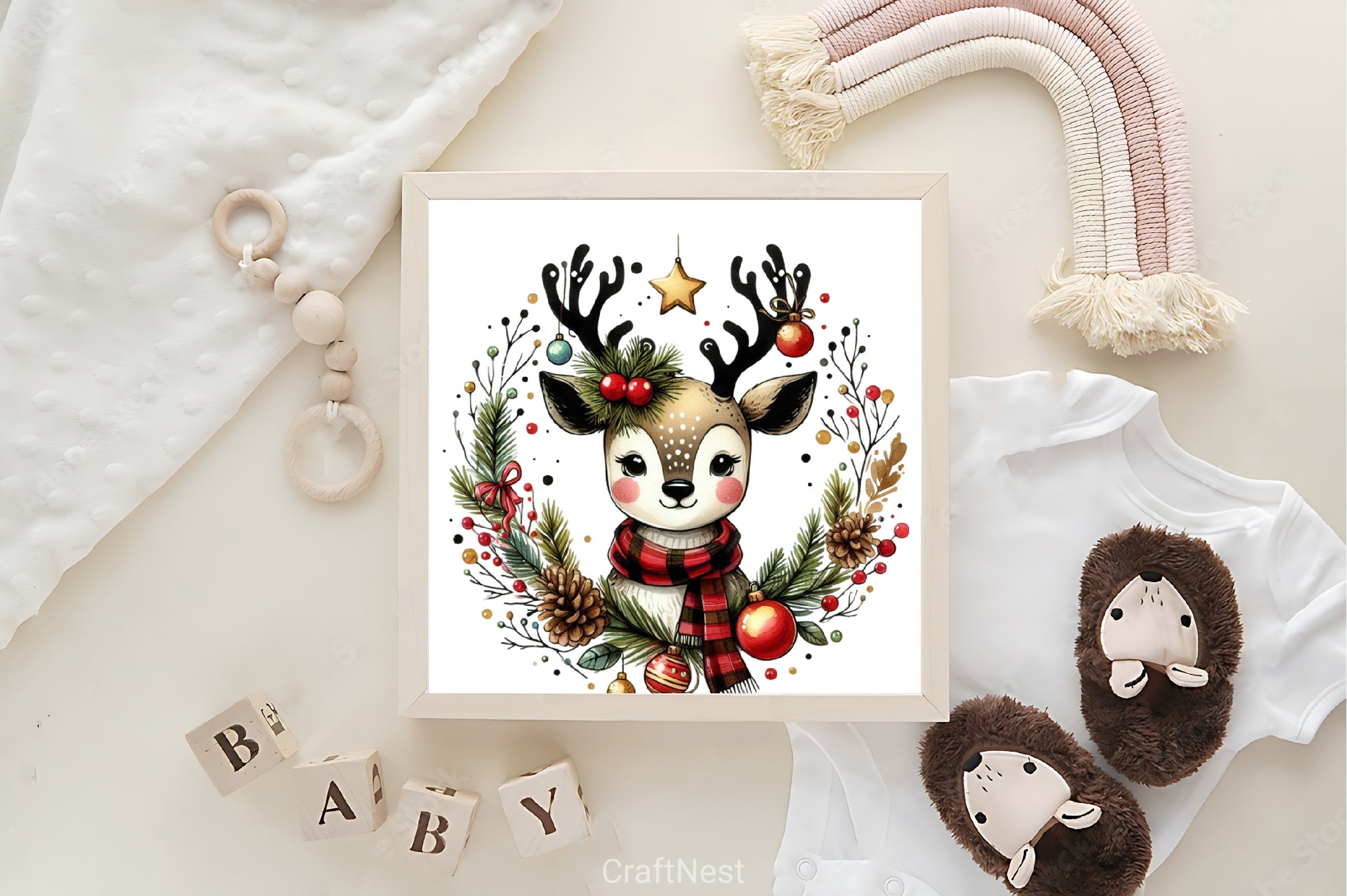 Christmas Reindeer Clipart Bundle 2 - CraftNest - Digital Crafting and Art