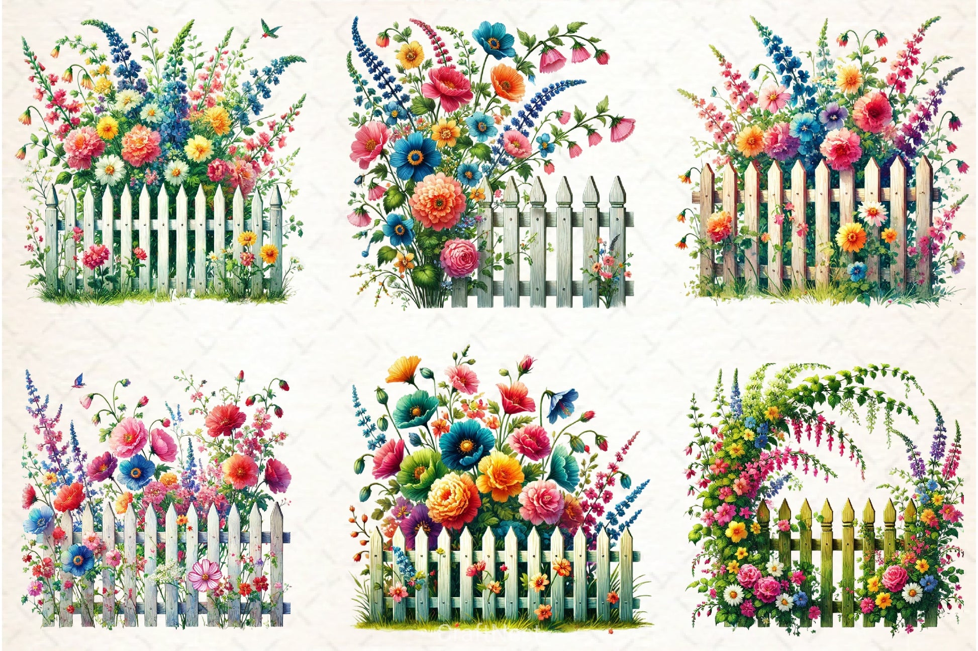 Spring Garden Fence Clipart Bundle - CraftNest - Digital Crafting and Art
