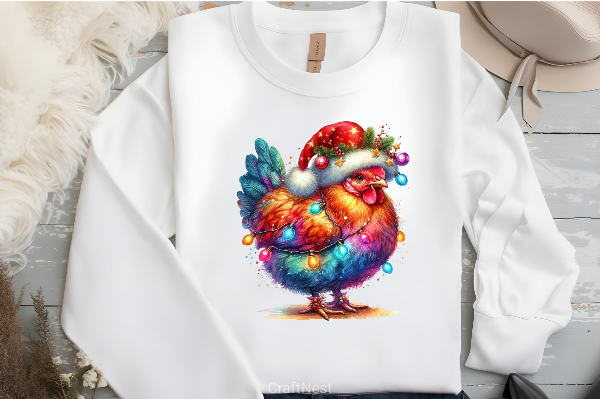 Christmas Chickens Clipart Bundle - CraftNest - Digital Crafting and Art