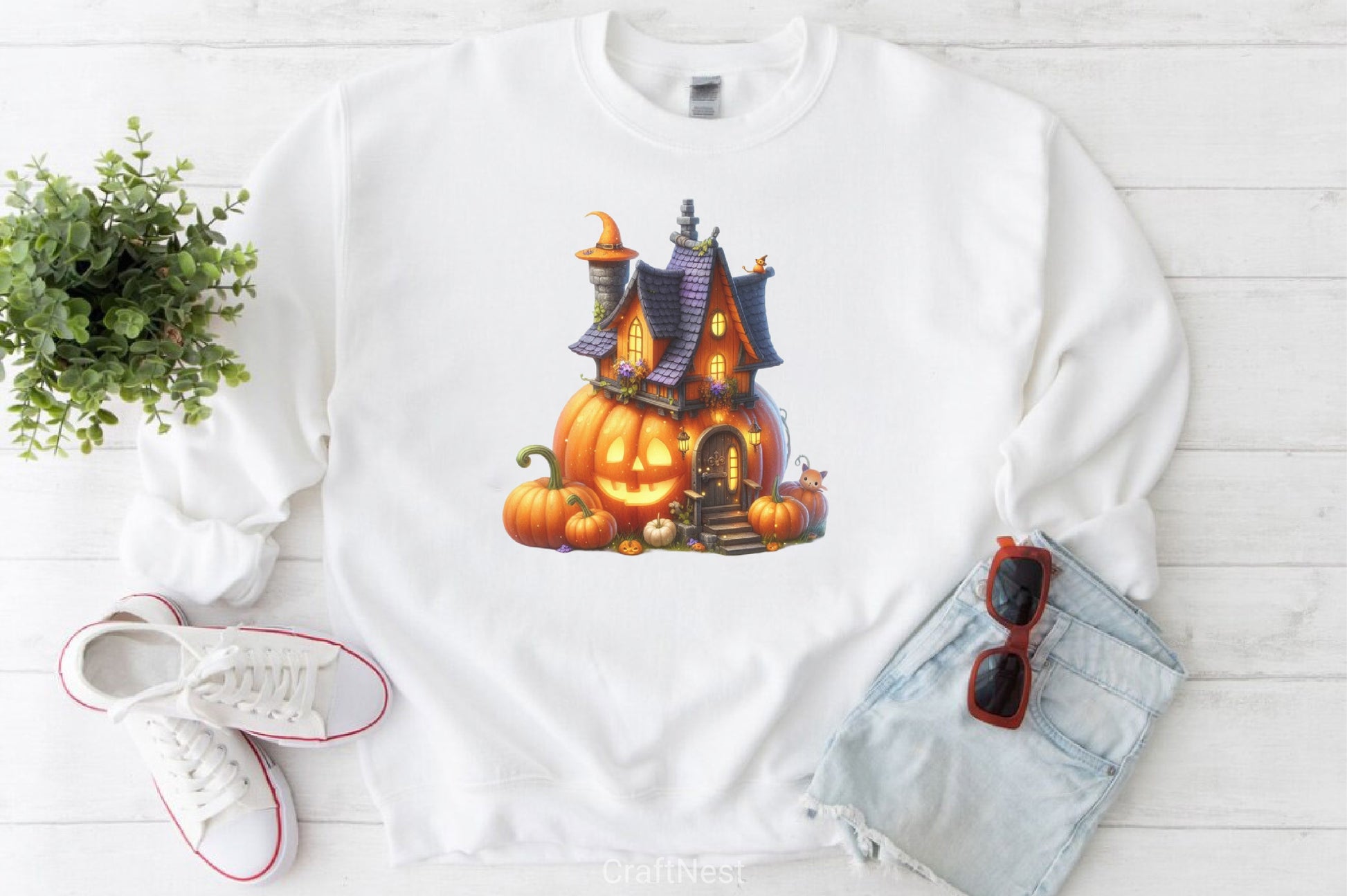 Fairy Pumpkin House Clipart Bundle - CraftNest - Digital Crafting and Art