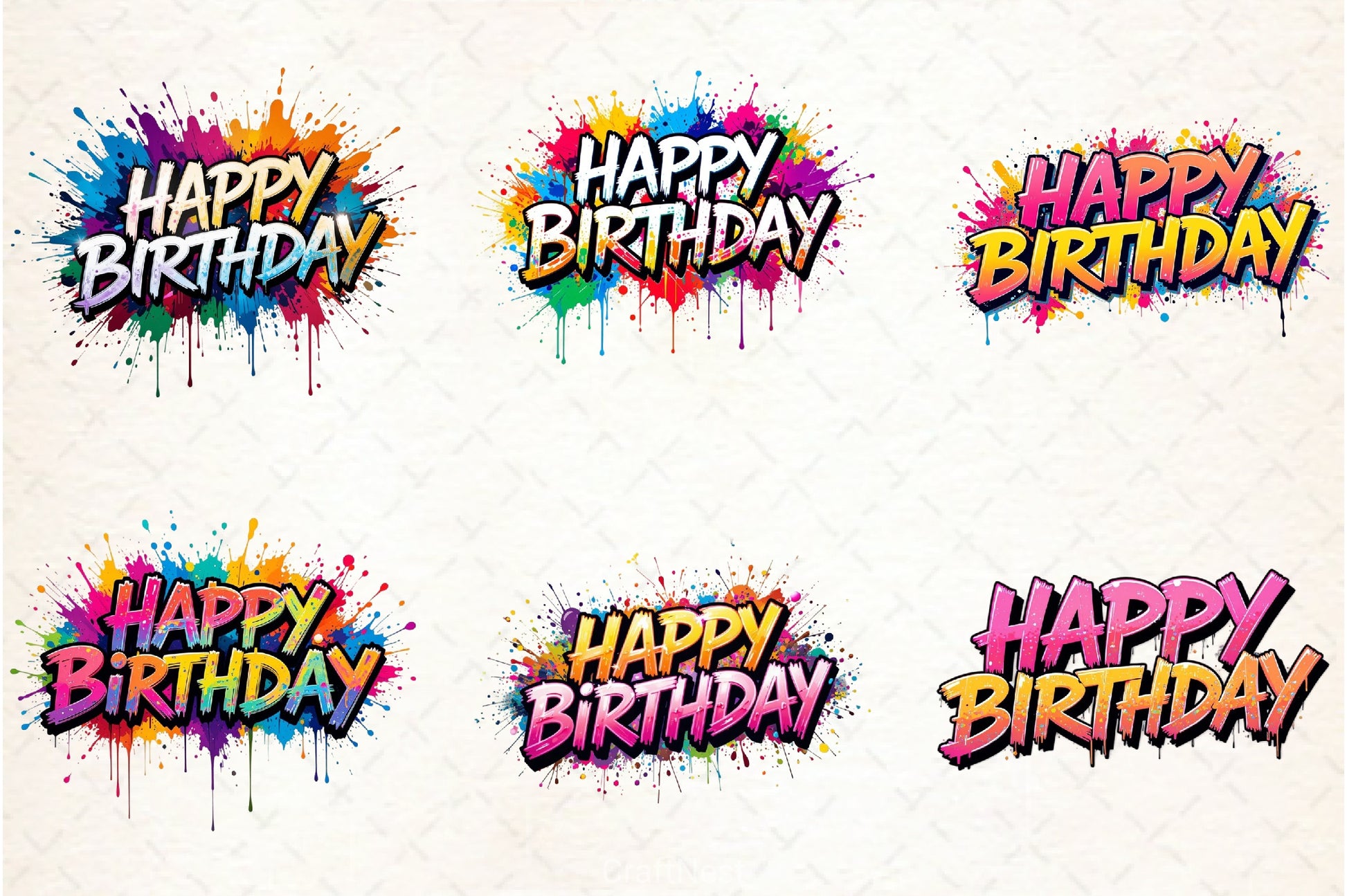 Happy Birthday Clipart Bundle - CraftNest - Digital Crafting and Art