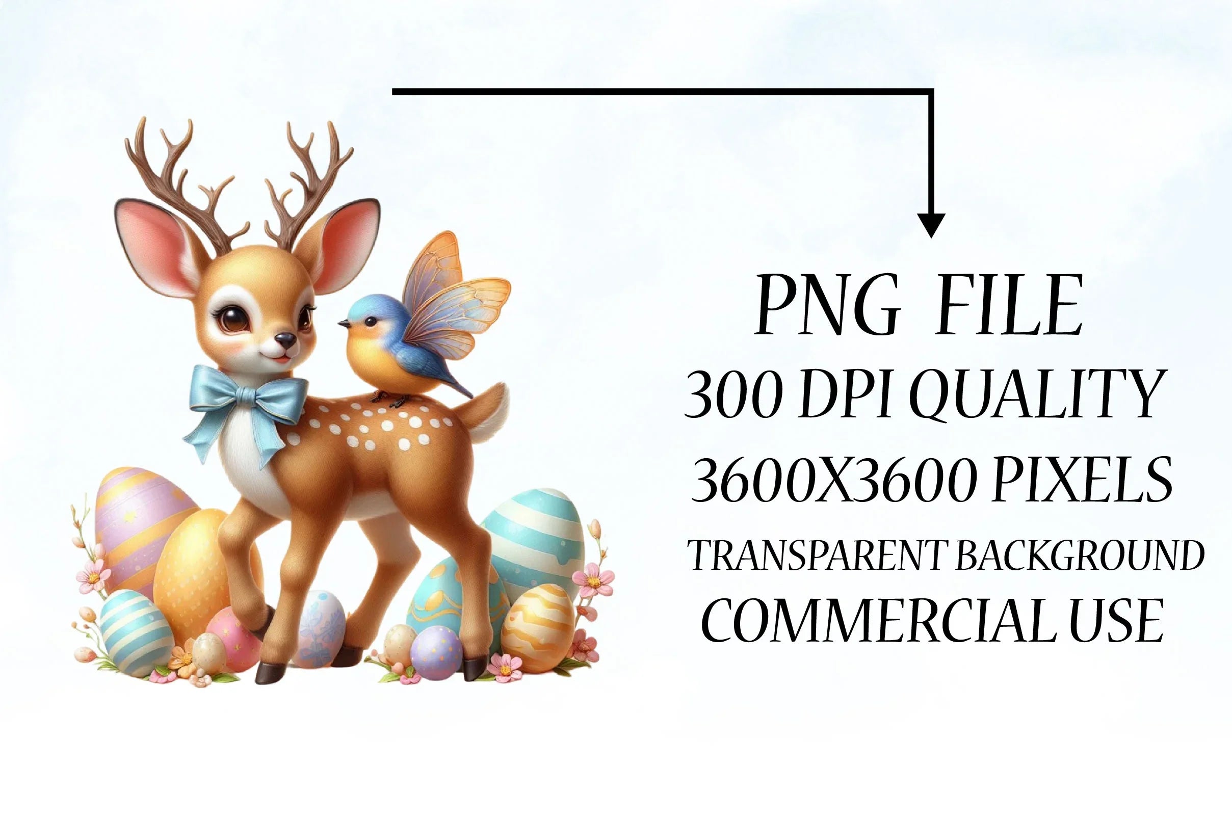 Easter Deer Clipart Bundle - CraftNest - Digital Crafting and Art