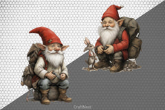 Christmas Gnome Wearing Clipart Bundle - CraftNest - Digital Crafting and Art