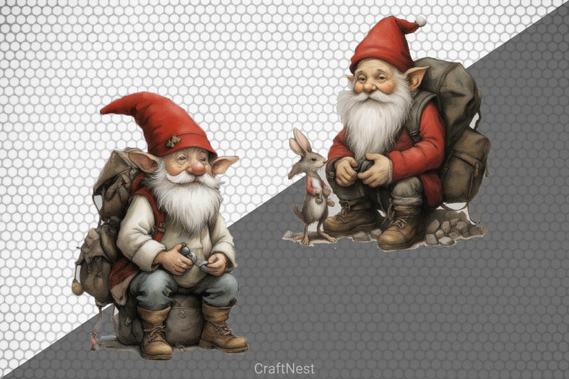 Christmas Gnome Wearing Clipart Bundle - CraftNest - Digital Crafting and Art