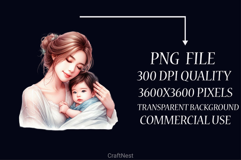 Mothers Day Clipart Bundle - CraftNest - Digital Crafting and Art