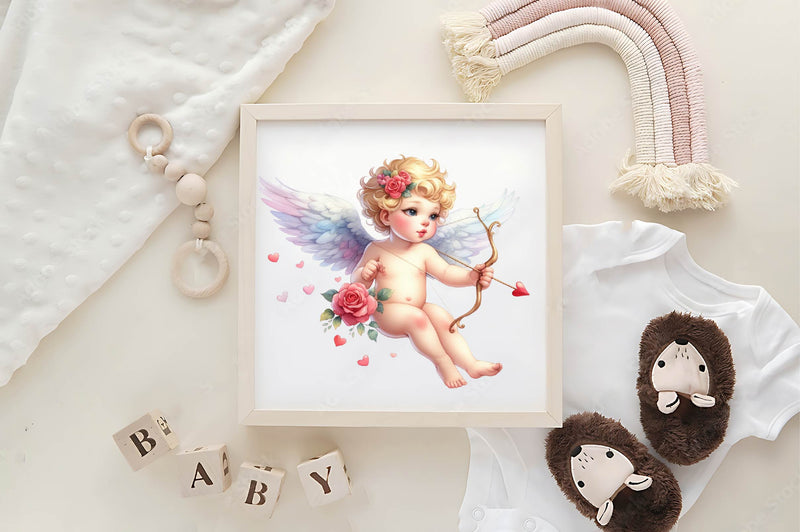 Cute Baby Angel Clipart Bundle 1 - CraftNest - Digital Crafting and Art
