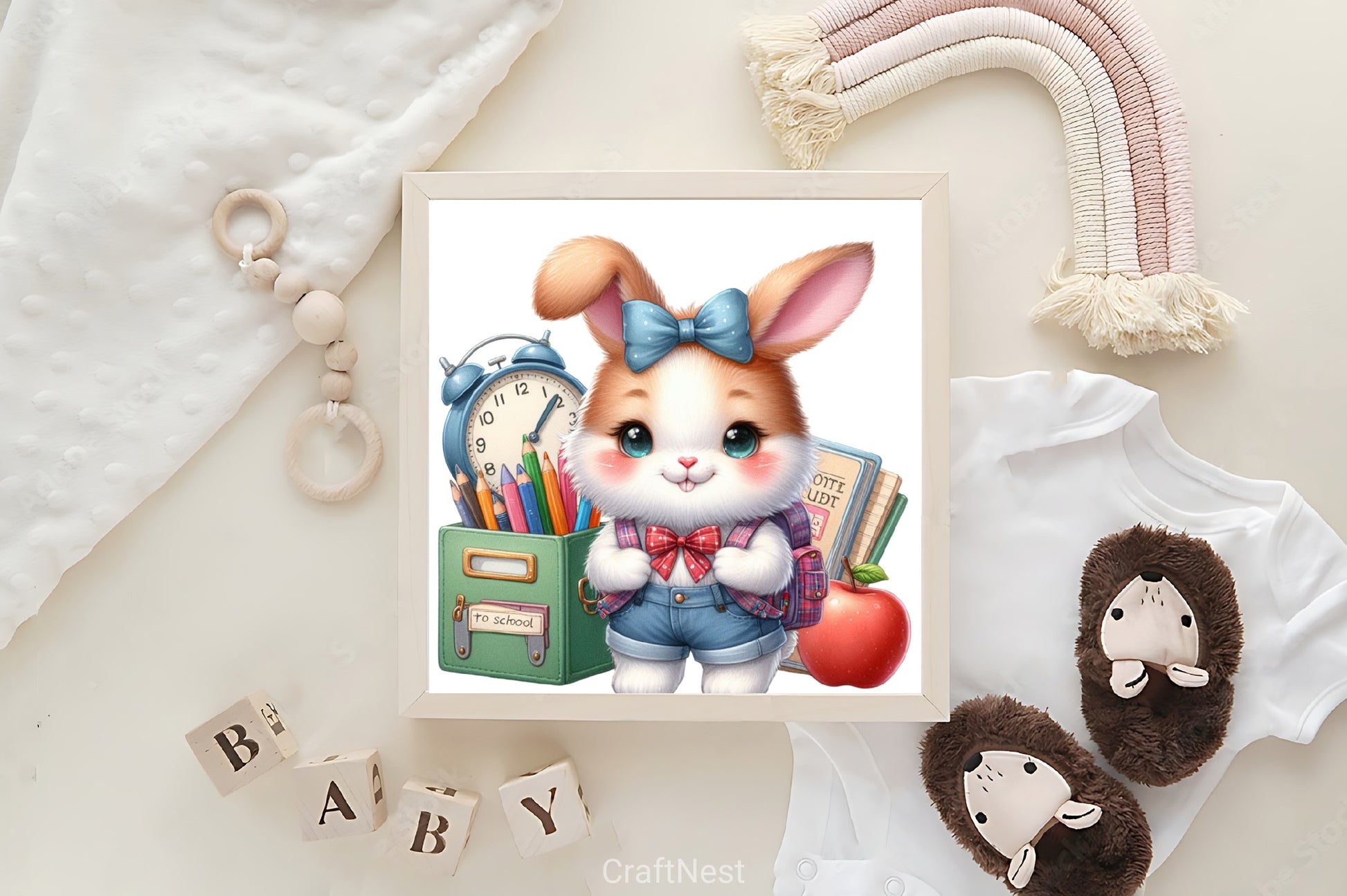 Student Bunny Clipart Bundle - CraftNest - Digital Crafting and Art