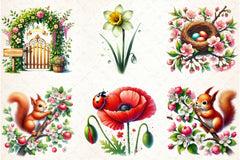 Spring Flowers Clipart Bundle 1 - CraftNest - Digital Crafting and Art
