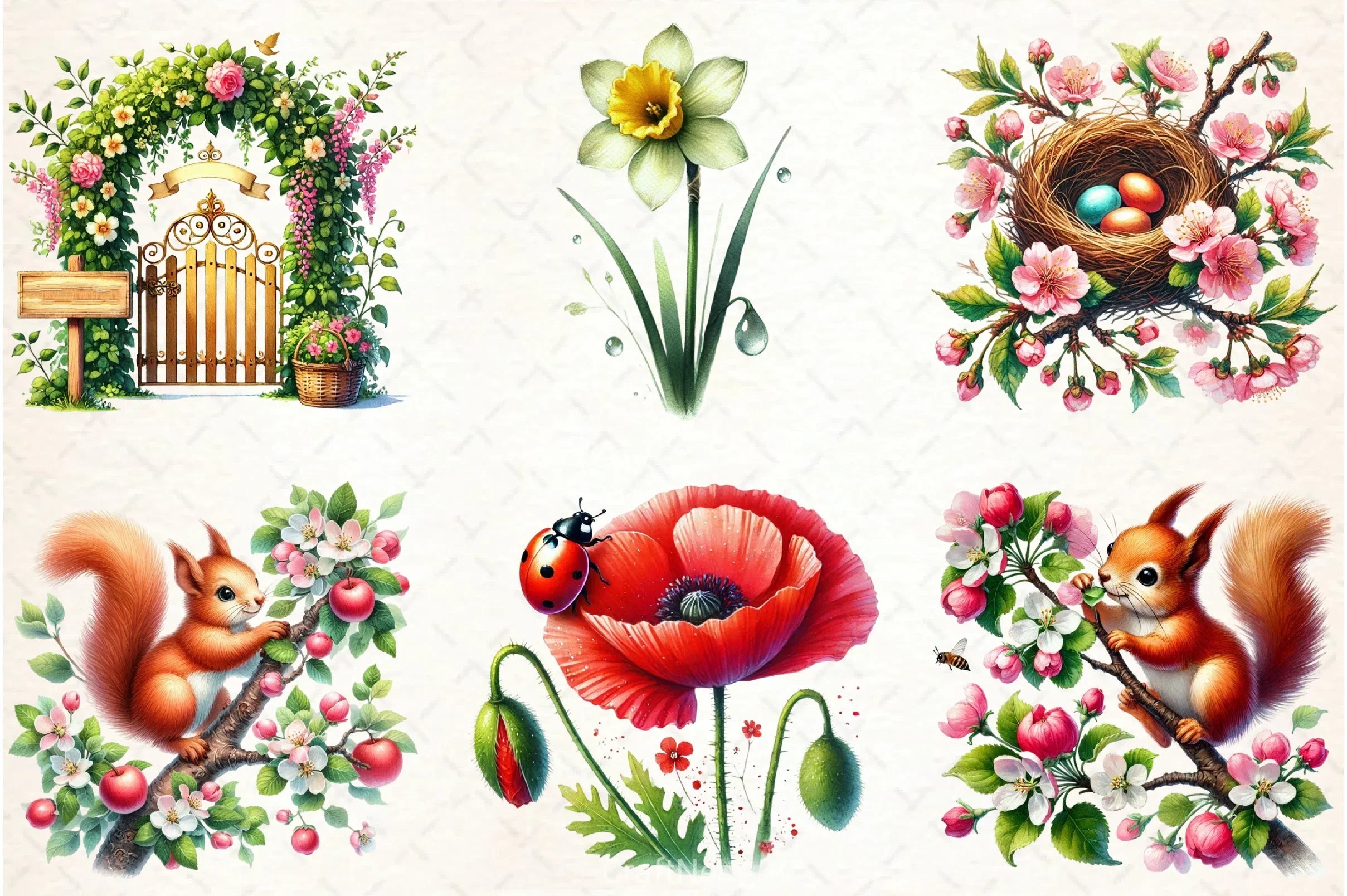 Spring Flowers Clipart Bundle 1 - CraftNest - Digital Crafting and Art