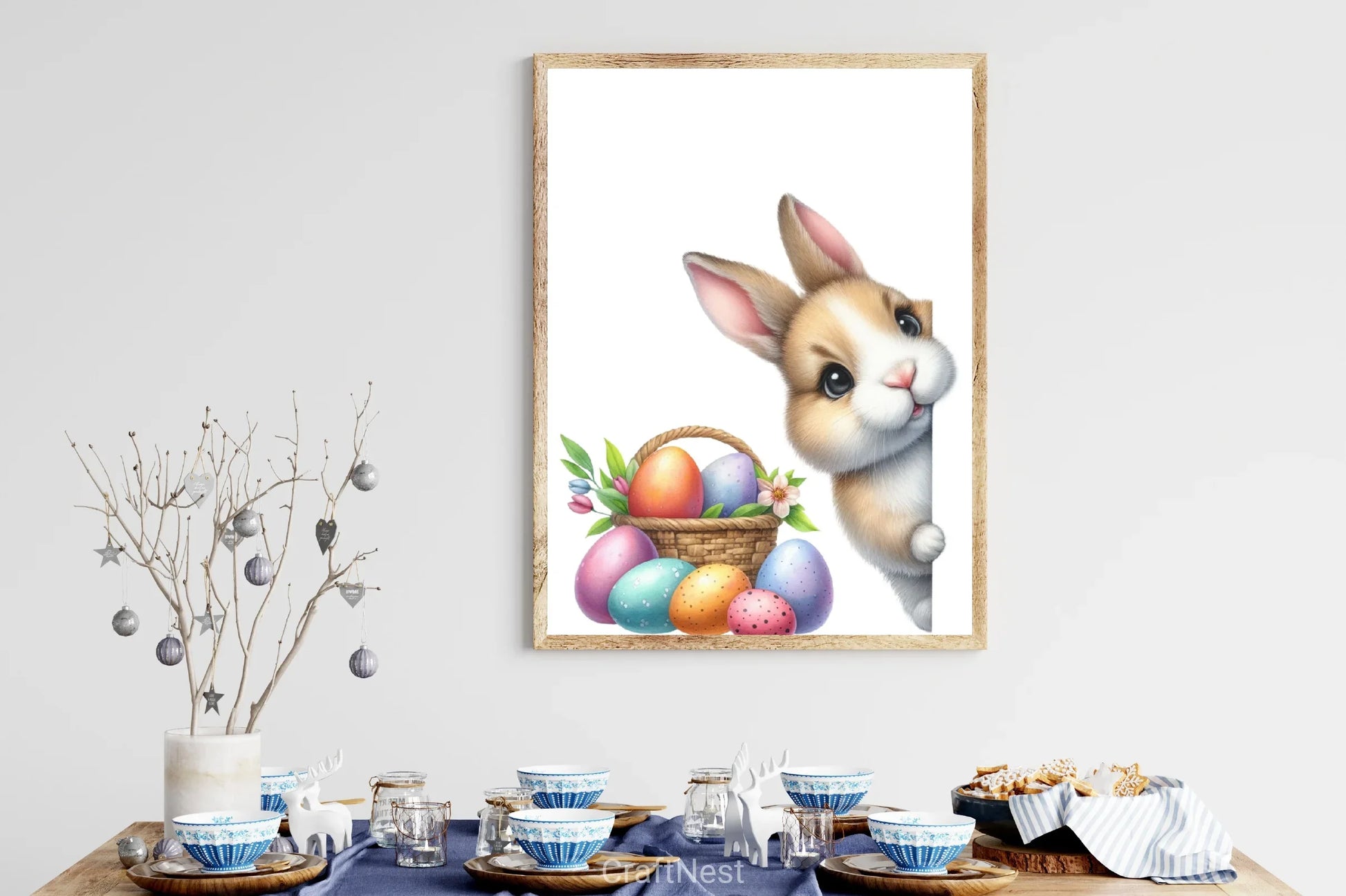 Easter Bunny Peeking Clipart Bundle - CraftNest - Digital Crafting and Art