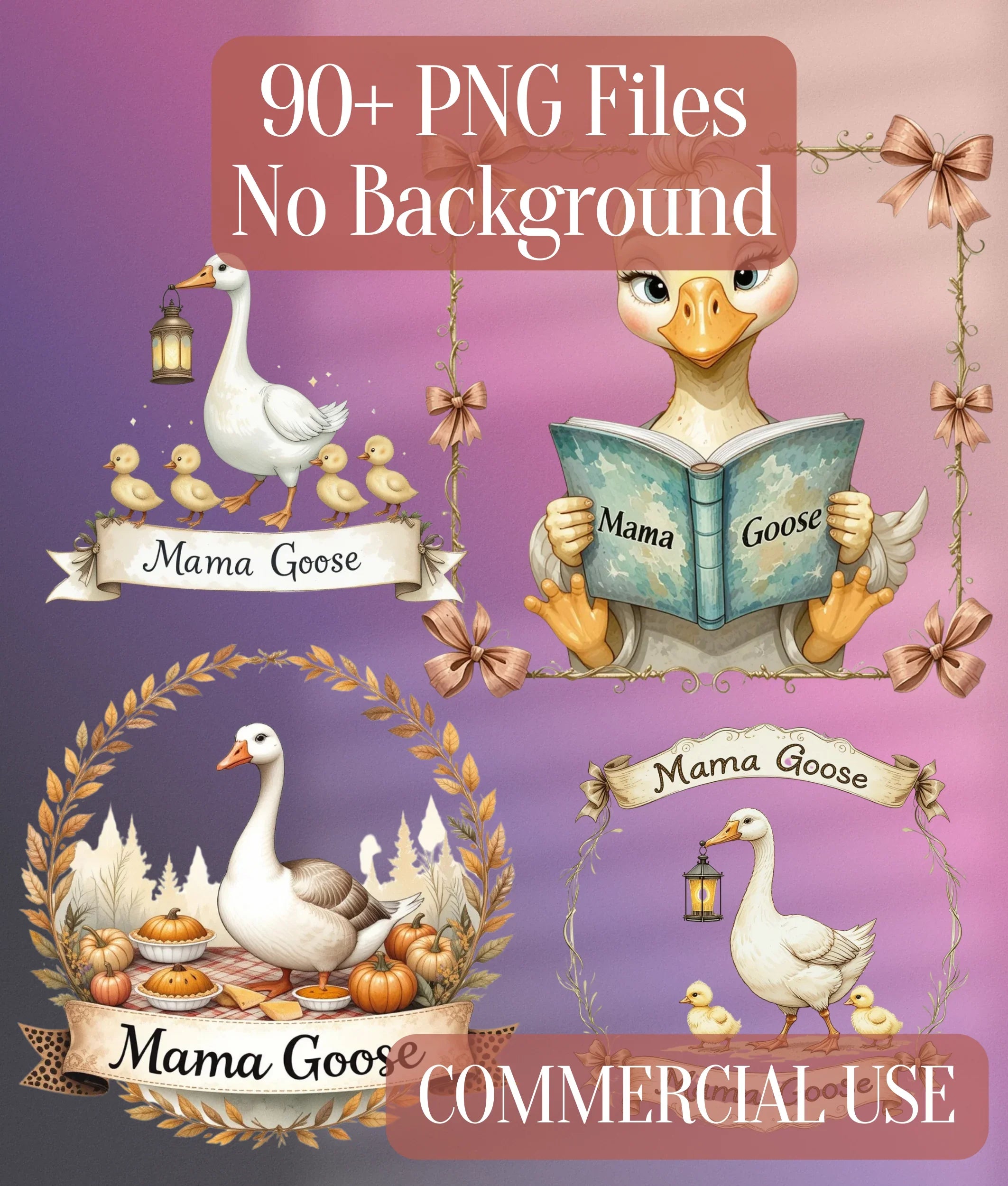 MAMA Goose Clipart Bundle - CraftNest - Digital Crafting and Art