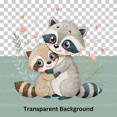 Raccoons 1 Clipart Bundle - CraftNest - Digital Crafting and Art