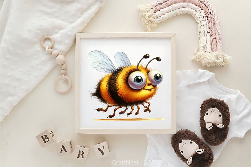 Funny Bee Clipart Bundle 3 - CraftNest - Digital Crafting and Art