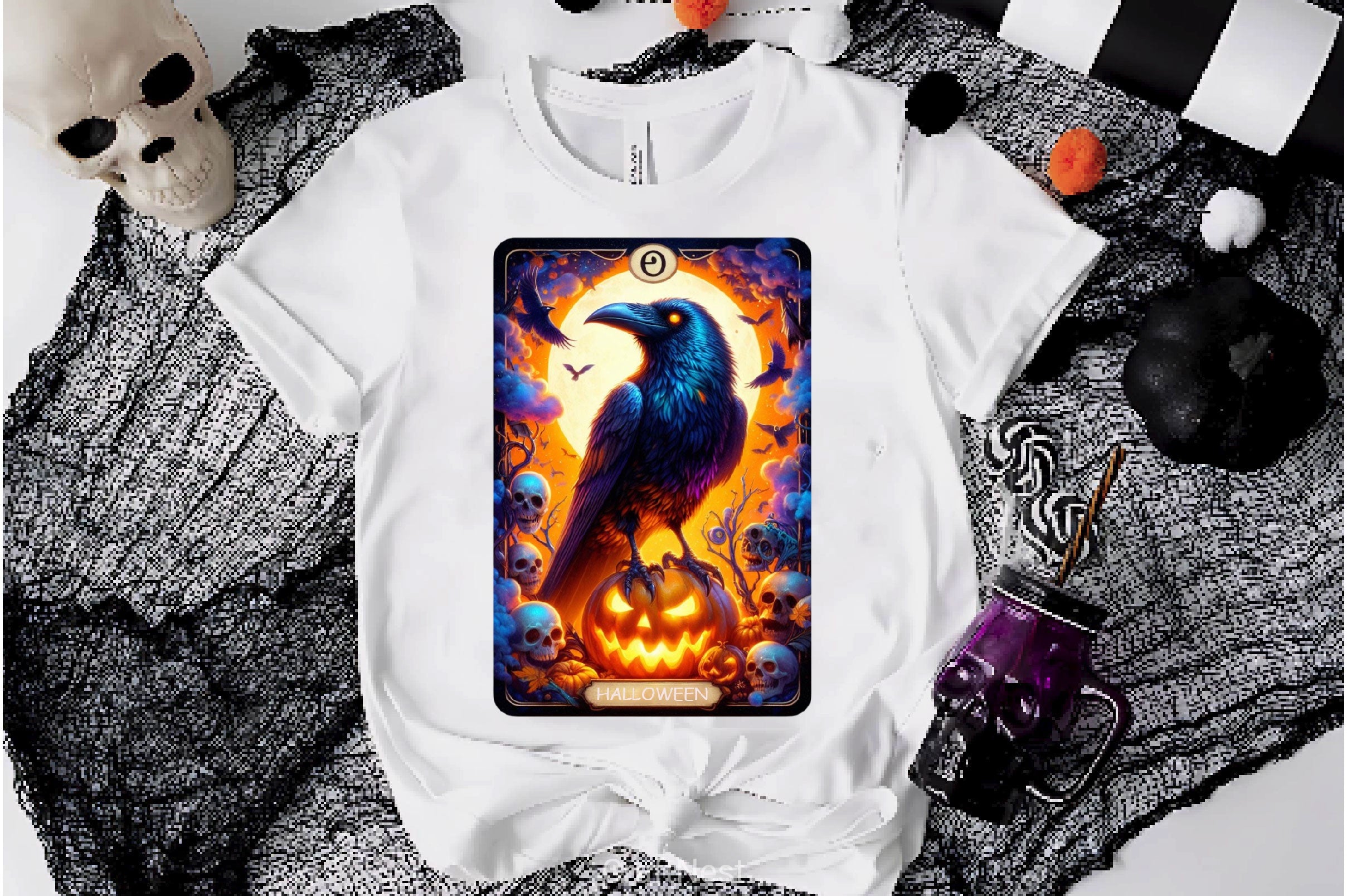 Raven Bird Tarot Card Clipart Bundle 4 - CraftNest - Digital Crafting and Art