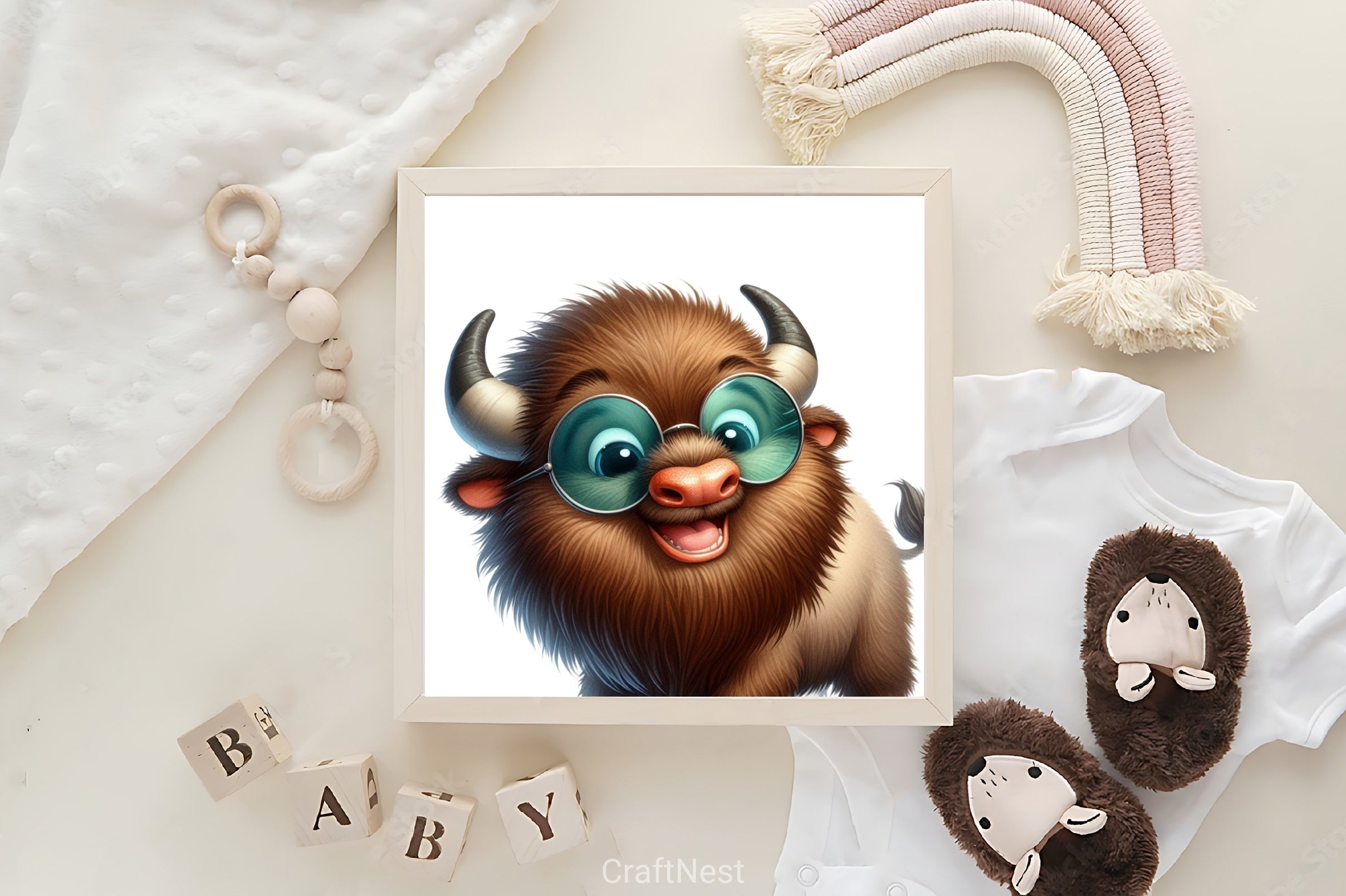 Baby Highland Cow Clipart Bundle 6 - CraftNest - Digital Crafting and Art