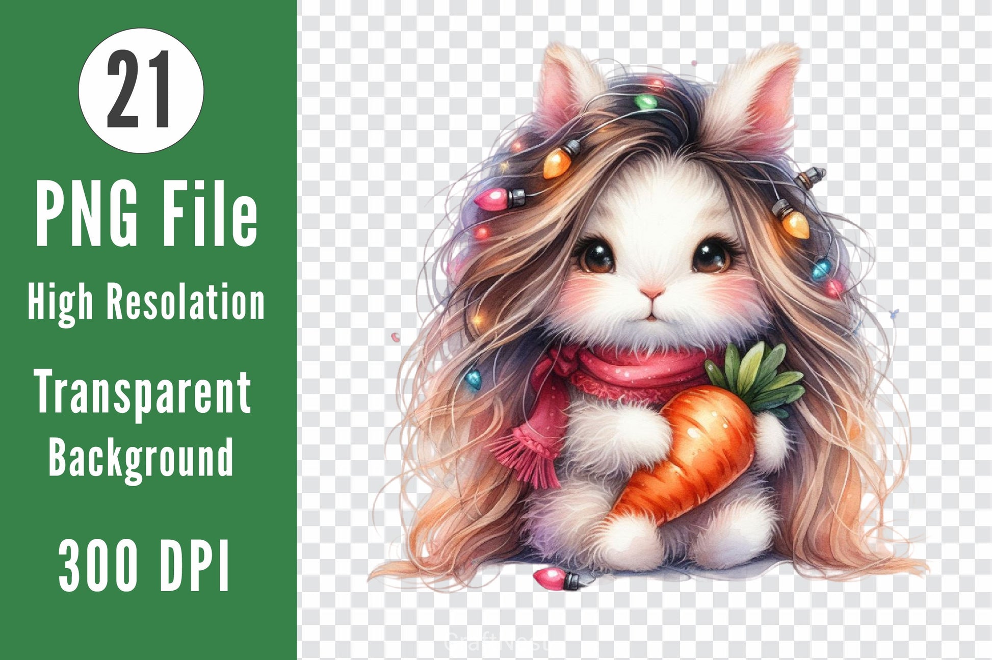Bunny Carrots Clipart Bundle - CraftNest - Digital Crafting and Art