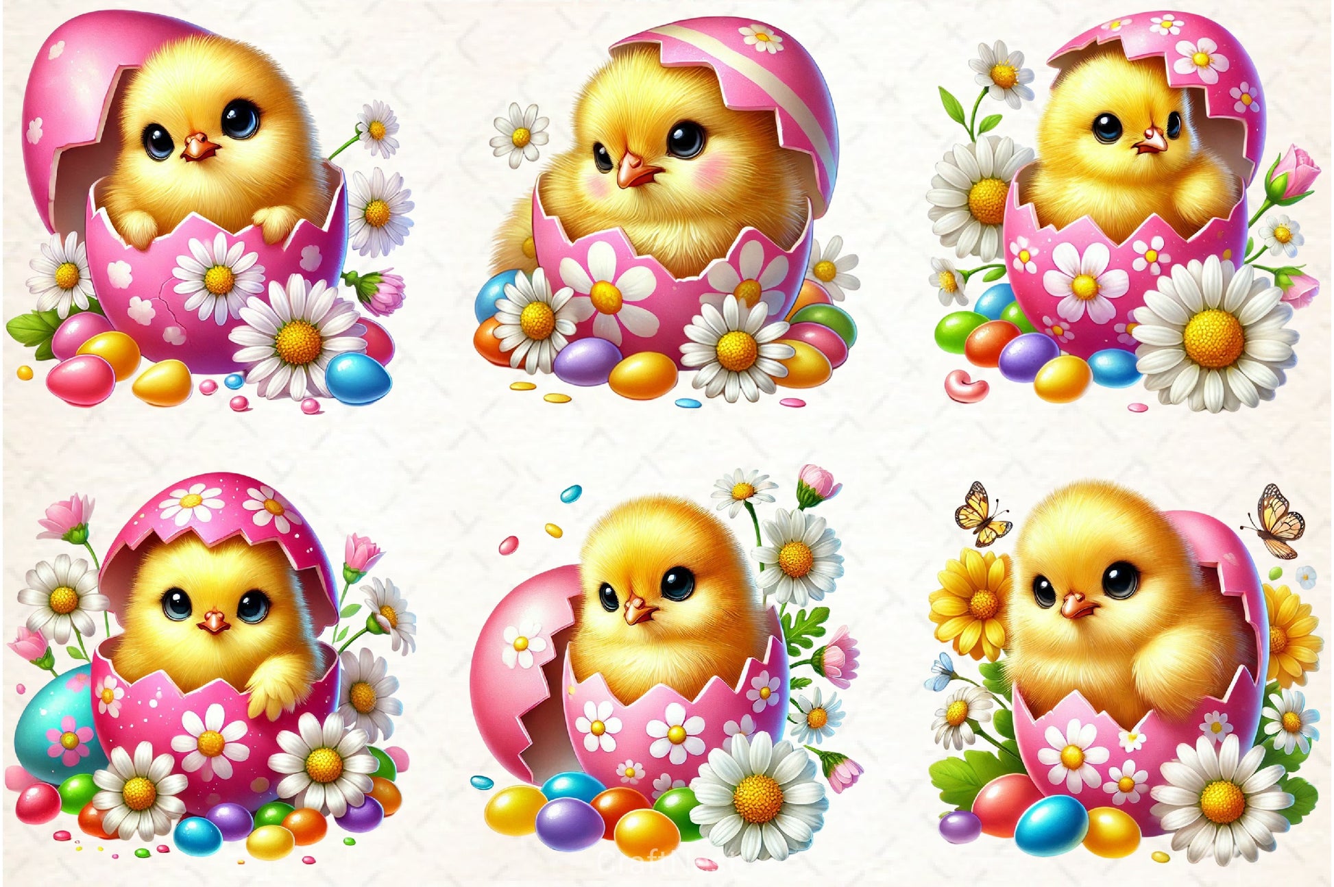 Spring Eggshell Chick Clipart Bundle - CraftNest - Digital Crafting and Art
