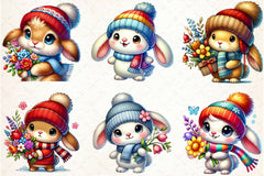 Spring Bunny Clipart Bundle - CraftNest - Digital Crafting and Art