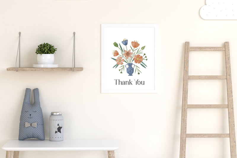 Pastel Folk Art Botanicals Flowers Clipart Bundle - CraftNest - Digital Crafting and Art