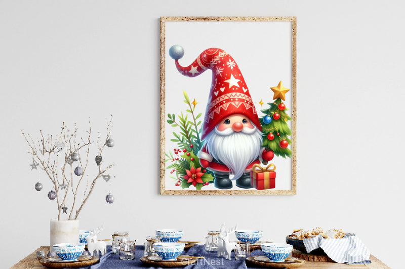 Christmas Gnome Clipart Bundle 9 - CraftNest - Digital Crafting and Art