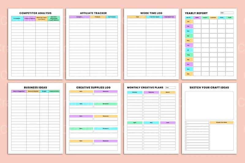 Craft Business Organizer for Efficient Management - CraftNest - Digital Crafting and Art