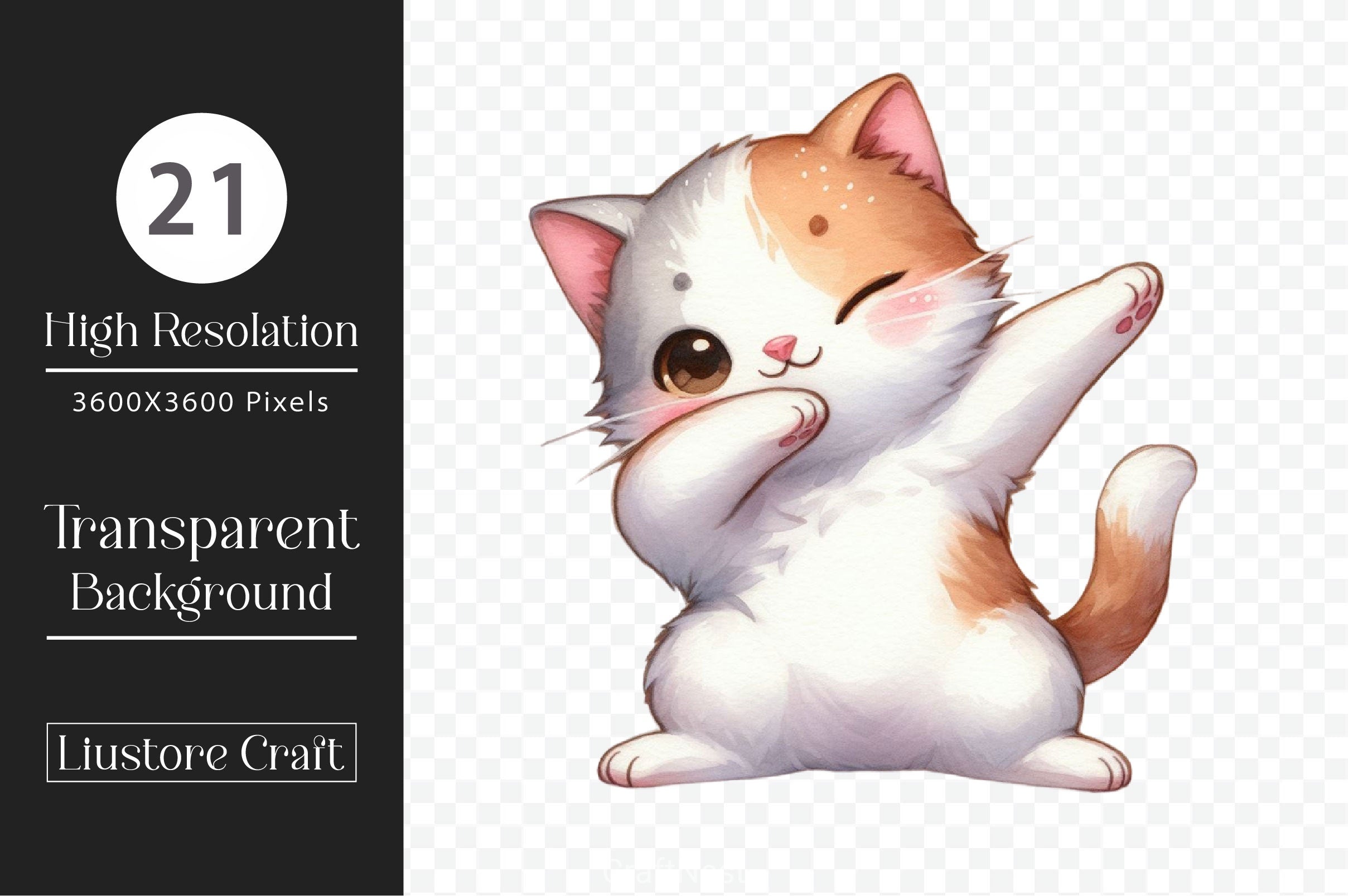 Funny Dabbing Cats Clipart Bundle - CraftNest - Digital Crafting and Art