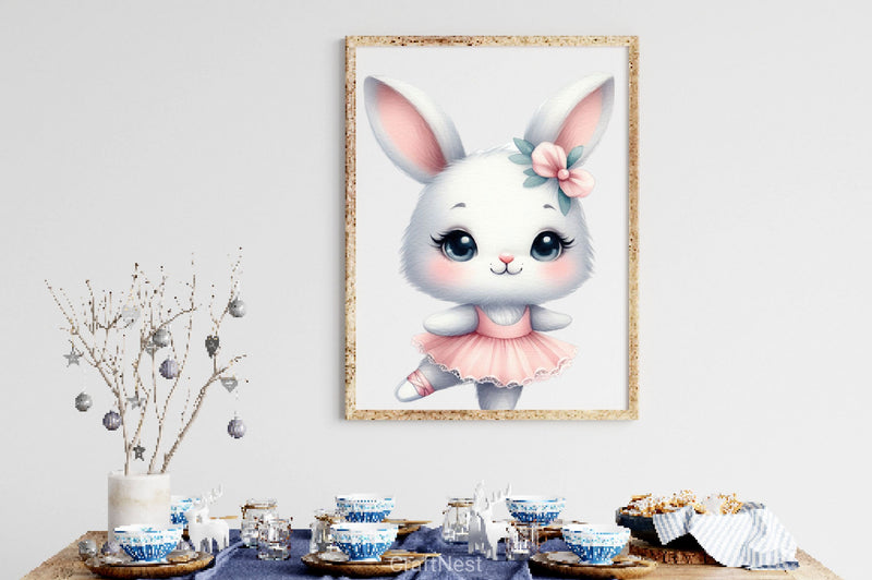 Cute Ballet Bunny Clipart Bundle 2 - CraftNest - Digital Crafting and Art