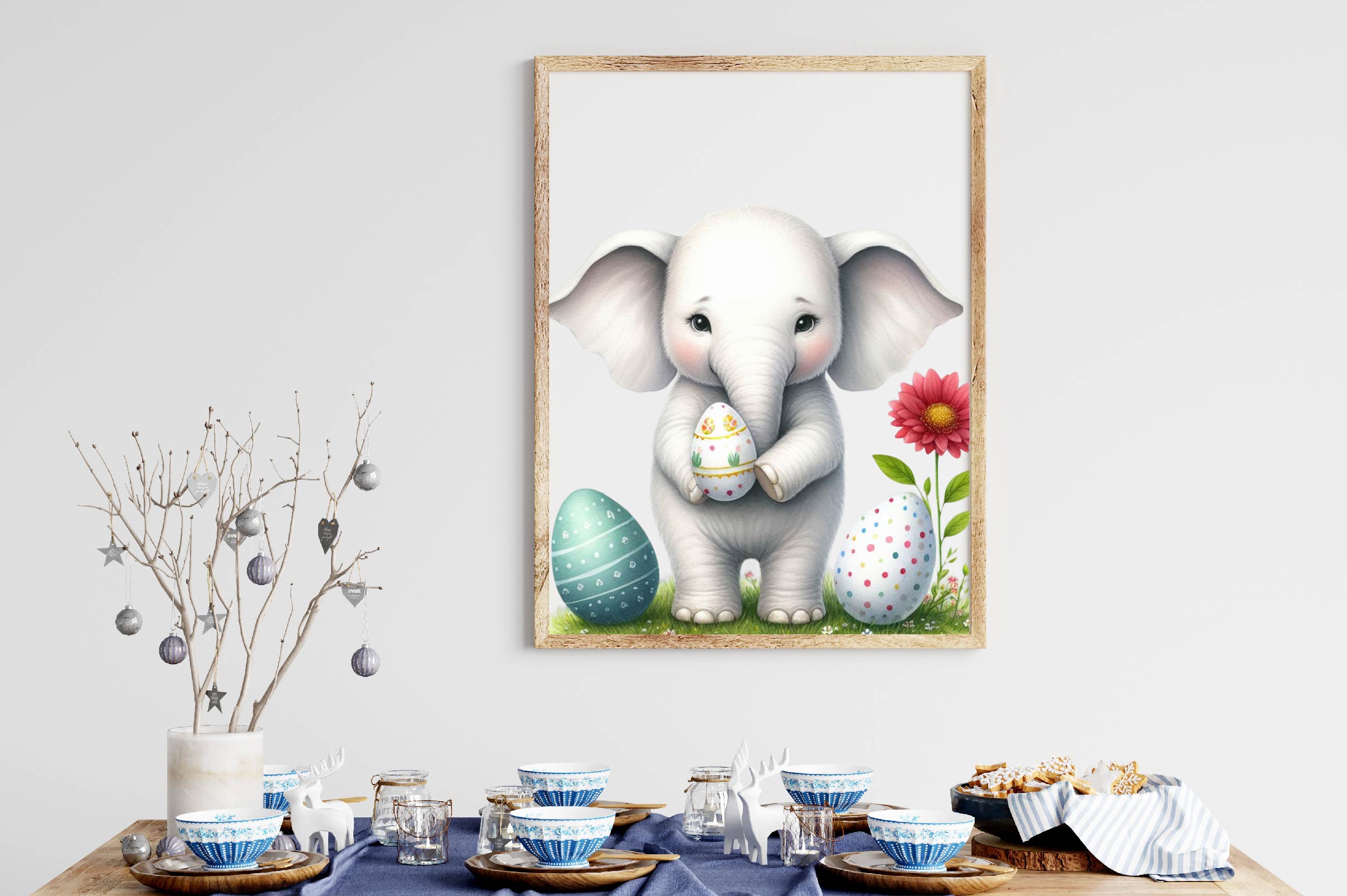 Watercolour Easter Elephant Clipart Bundle - CraftNest - Digital Crafting and Art