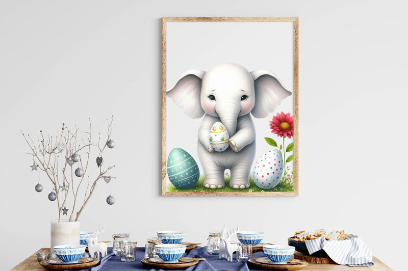 Watercolour Easter Elephant Clipart Bundle - CraftNest - Digital Crafting and Art