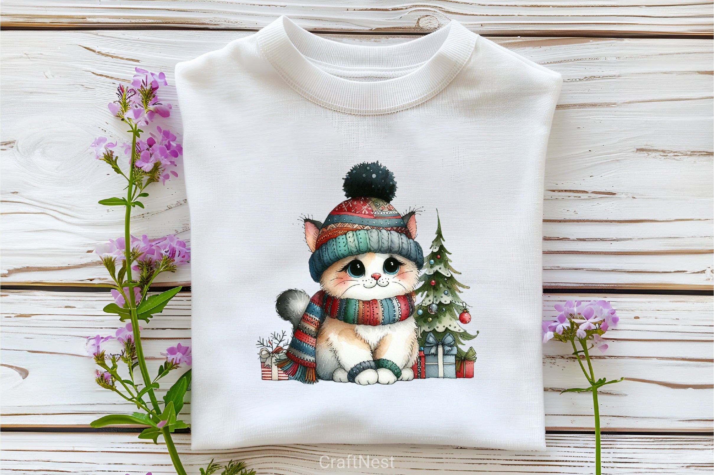 Christmas Cat Clipart Bundle 6 - CraftNest - Digital Crafting and Art