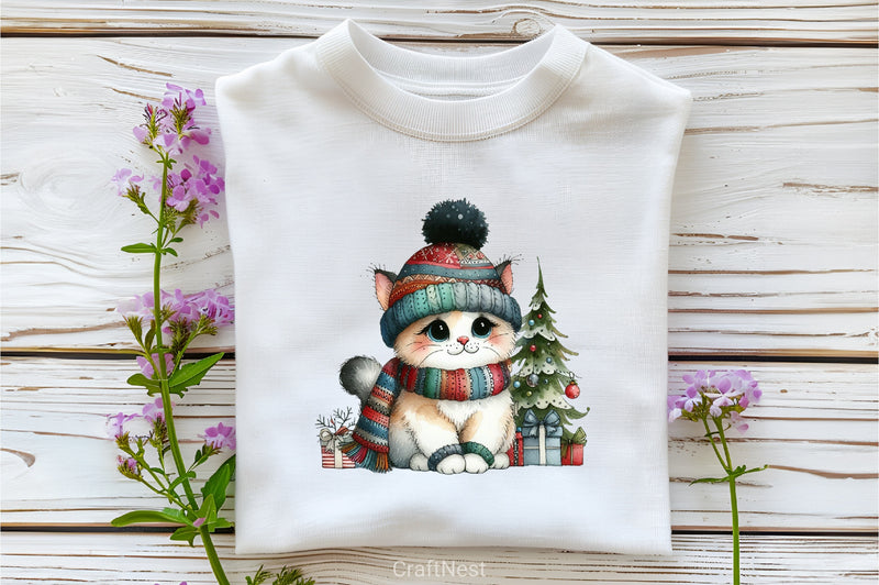 Christmas Cat Clipart Bundle 6 - CraftNest - Digital Crafting and Art