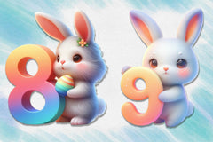 Easter Bunny Alphabet Clipart Bundle - CraftNest - Digital Crafting and Art