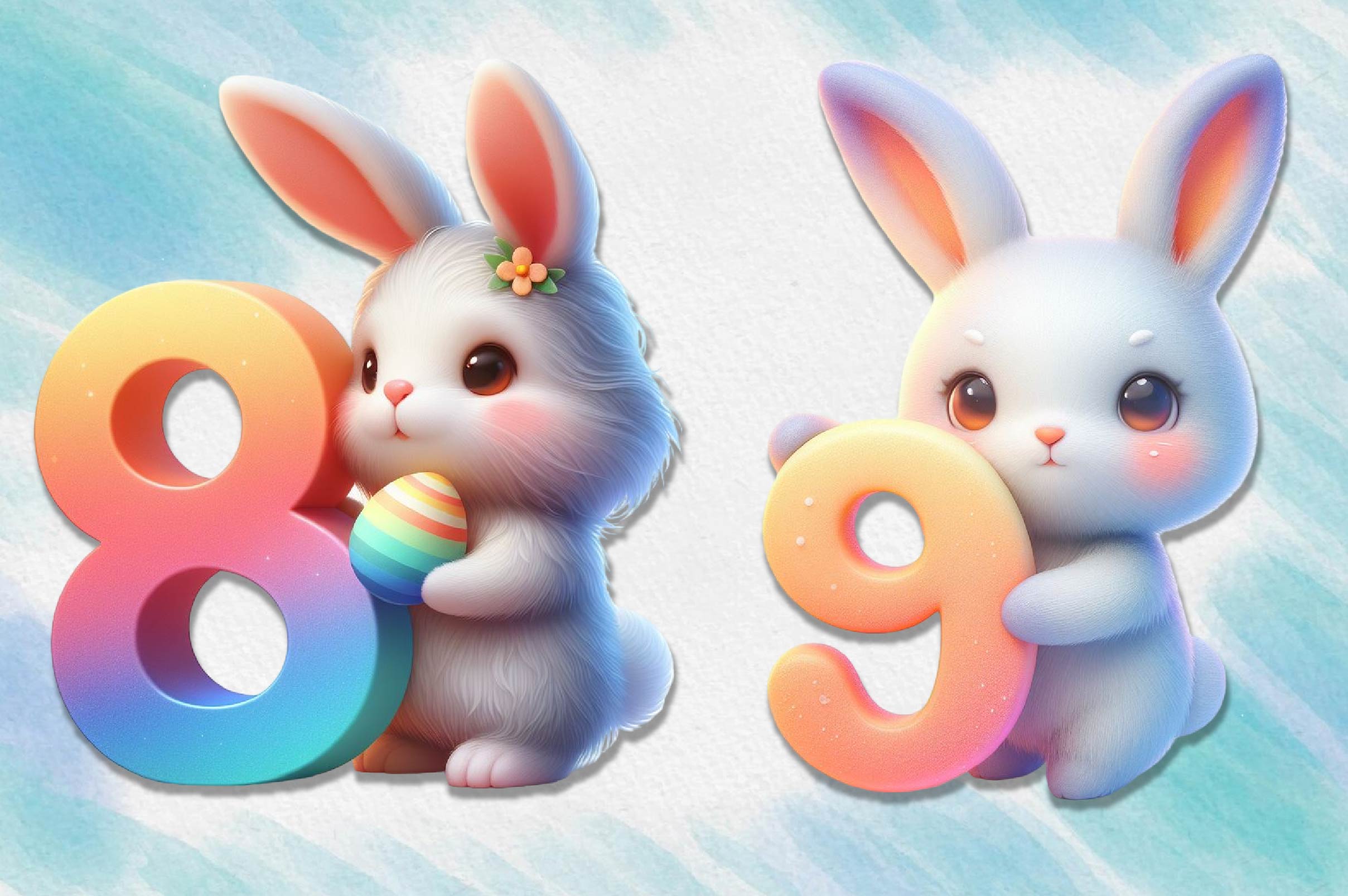 Easter Bunny Alphabet Clipart Bundle - CraftNest - Digital Crafting and Art