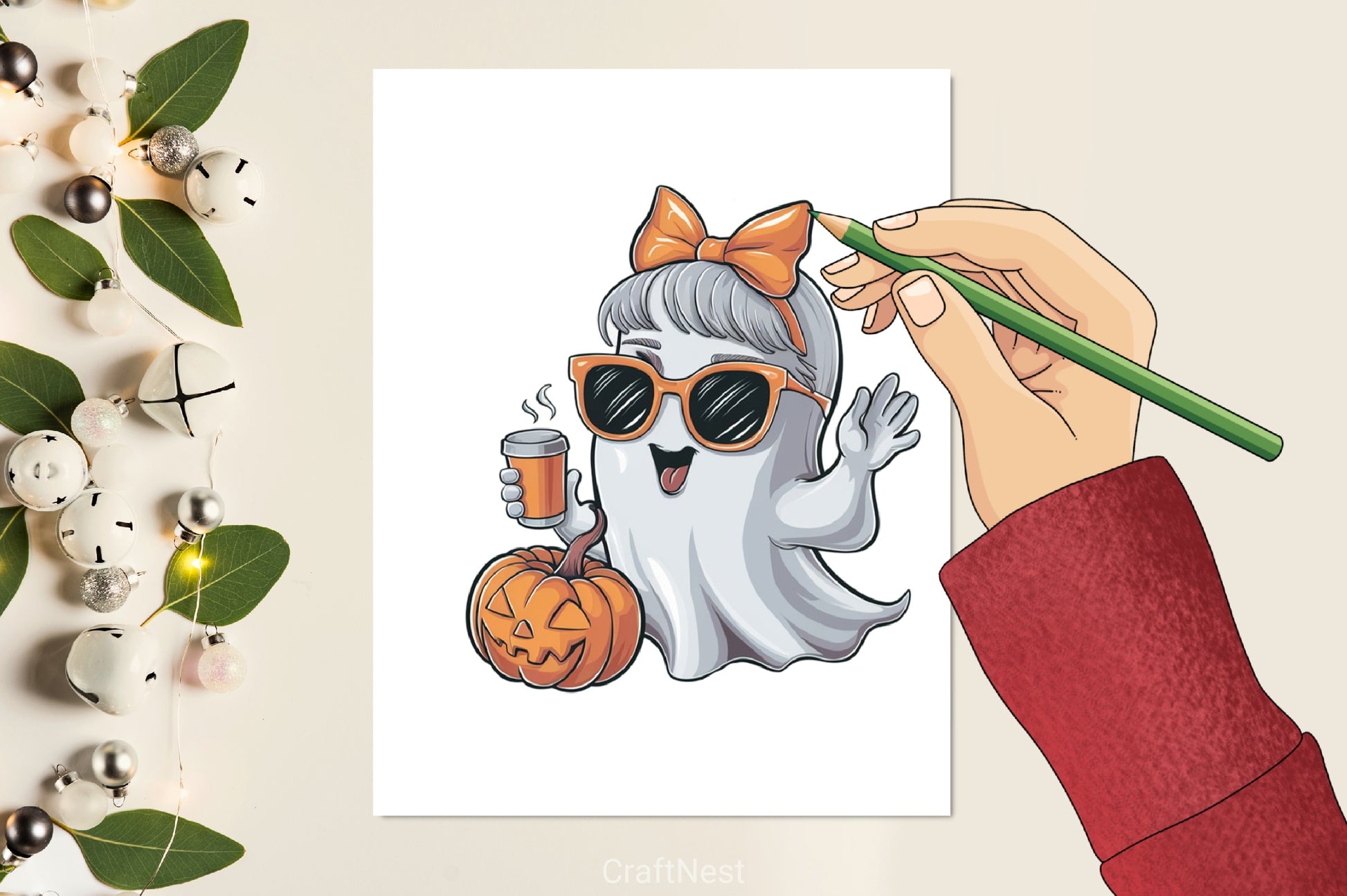 Cute Ghost Halloween Clipart Bundle 4 - CraftNest - Digital Crafting and Art