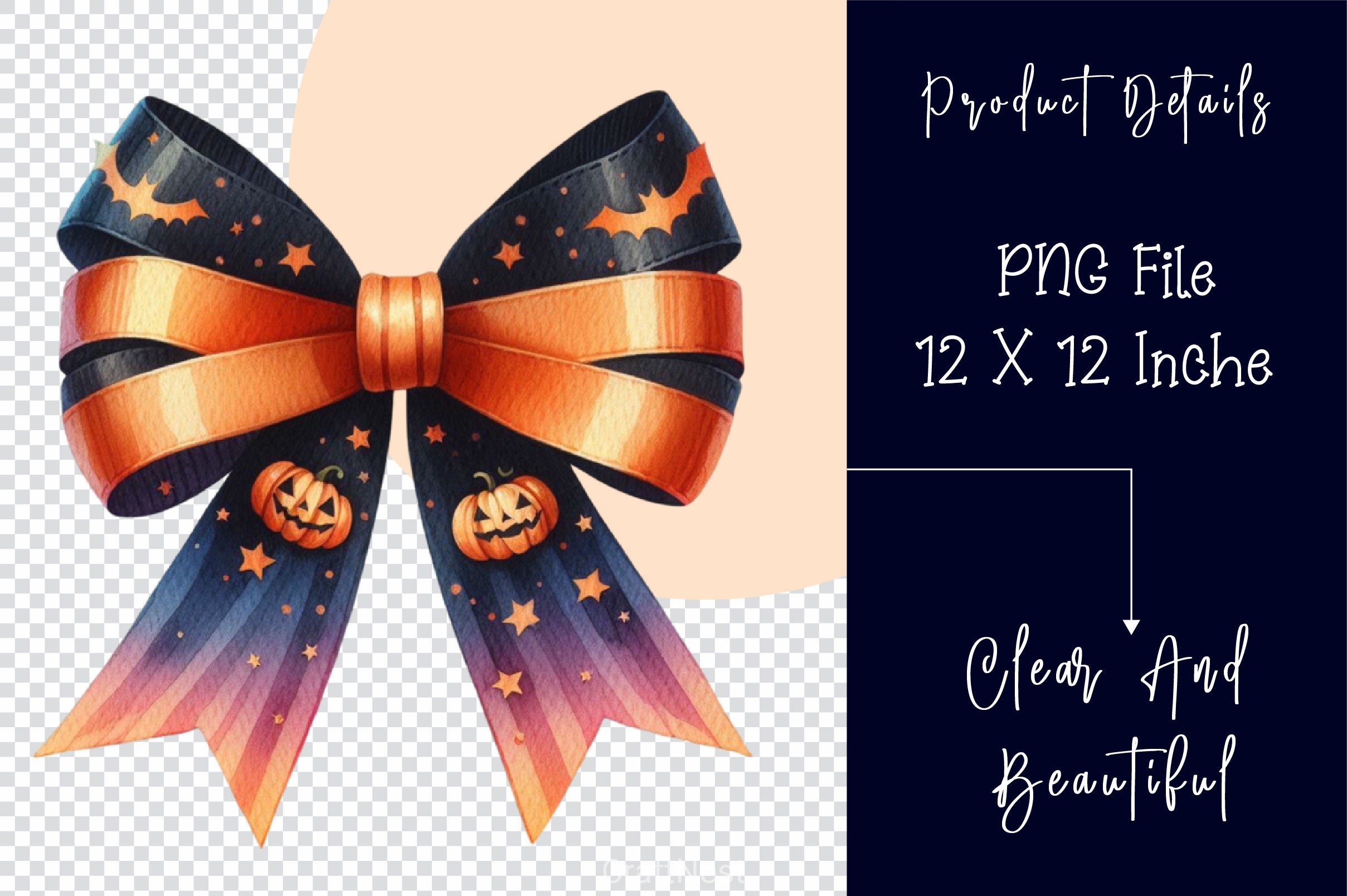 Halloween Bow Ribbon Clipart Bundle 2 - CraftNest - Digital Crafting and Art