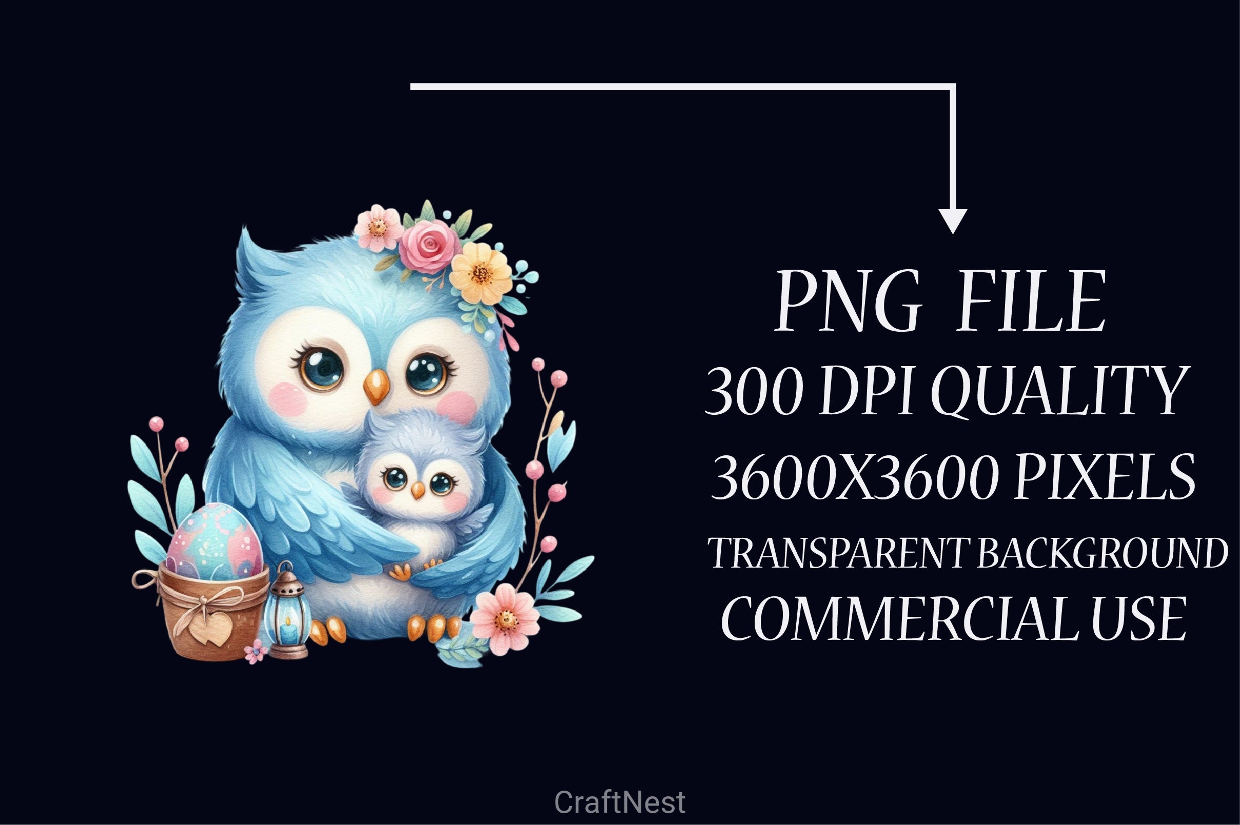 Mother's Day Owl Clipart Bundle - CraftNest - Digital Crafting and Art