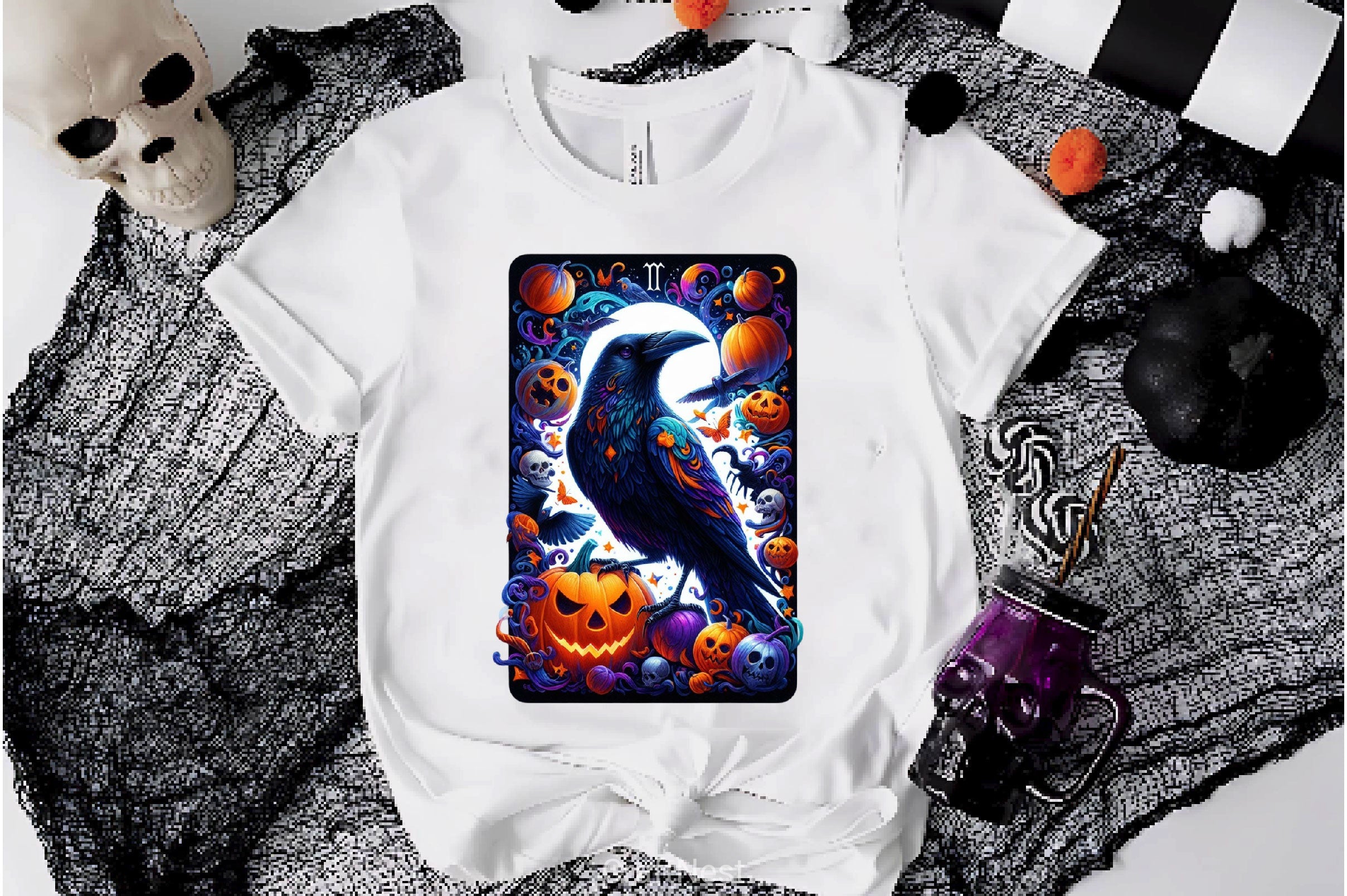 Raven Bird Tarot Card Clipart Bundle 15 - CraftNest - Digital Crafting and Art