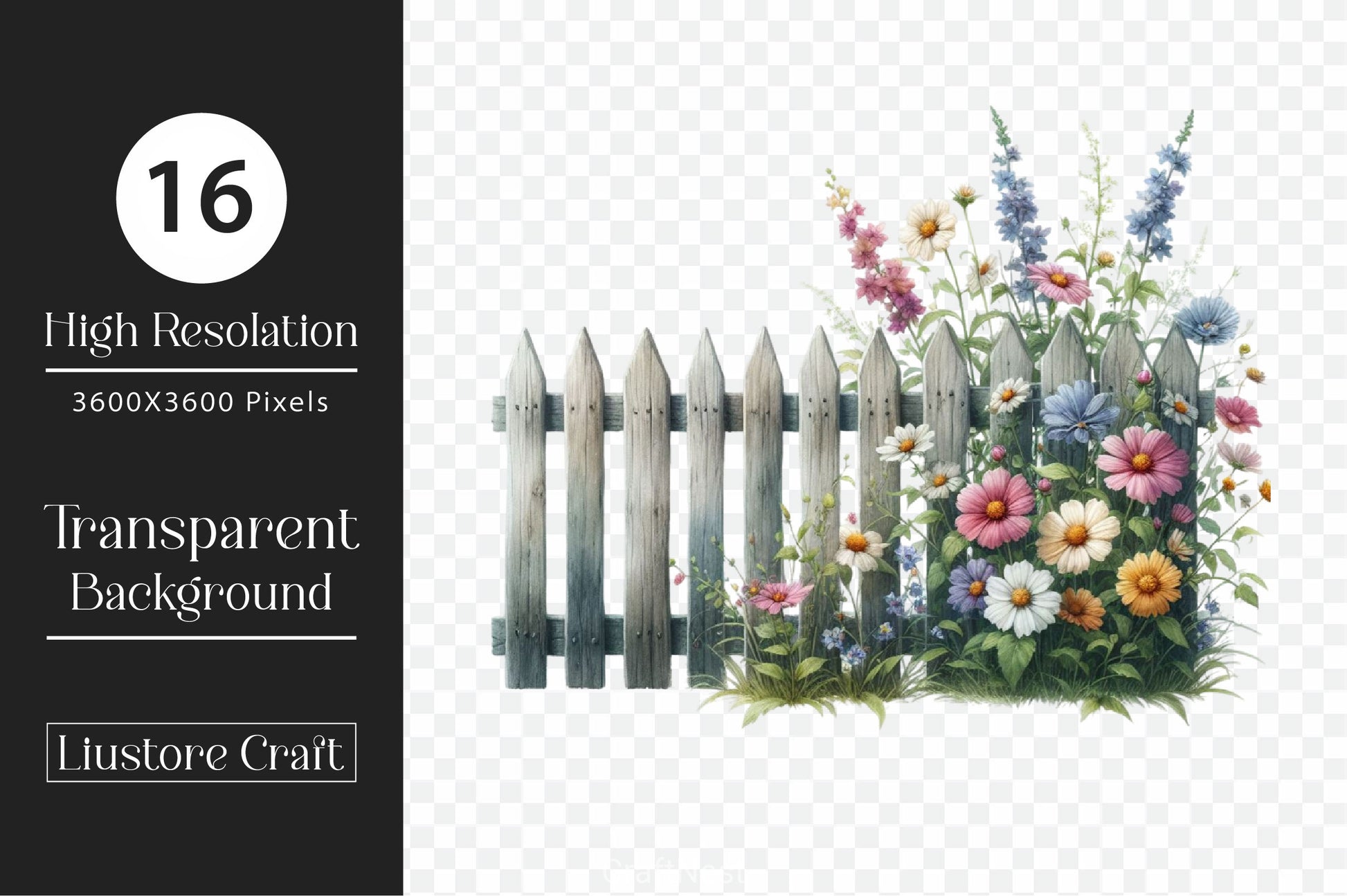 Rustic Picket Fences Clipart Bundle 2 - CraftNest - Digital Crafting and Art