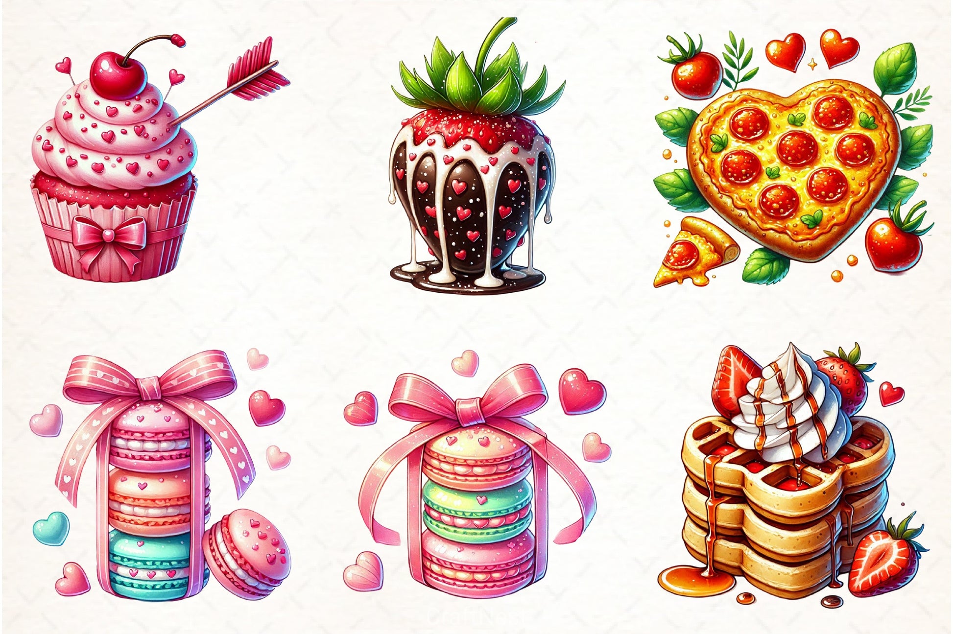 Sweet Valentine's Cakes Clipart Bundle - CraftNest - Digital Crafting and Art