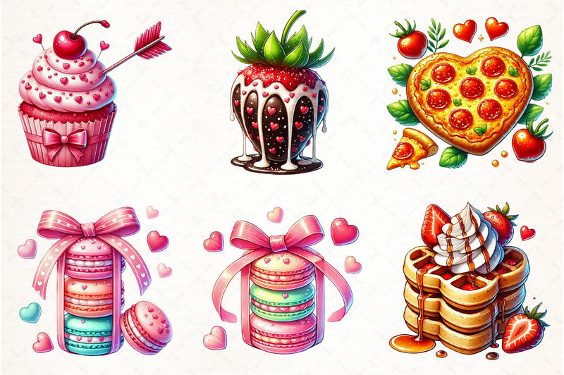Sweet Valentine's Cakes Clipart Bundle - CraftNest - Digital Crafting and Art