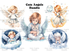 Cute Angels Clipart - CraftNest