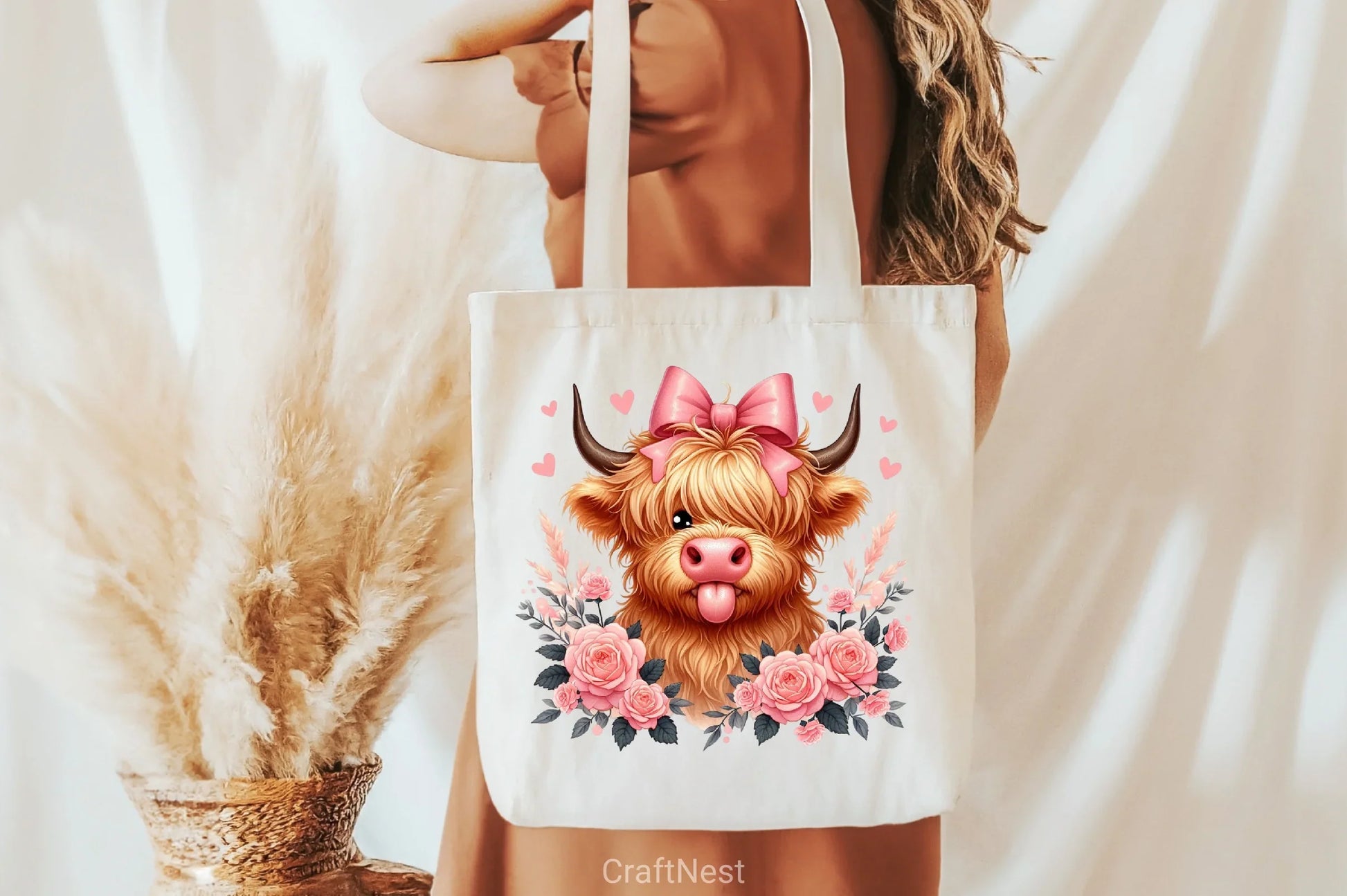 Highland Cow Valentine Clipart Bundle 6 - CraftNest - Digital Crafting and Art