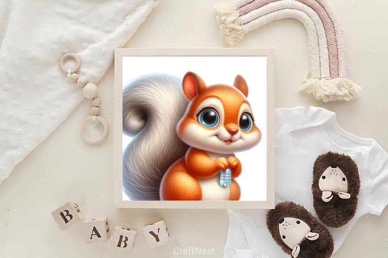 Cute Squirrel Clipart Bundle - CraftNest - Digital Crafting and Art