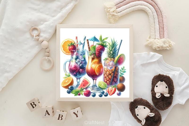 Tropical Cocktail Clipart Bundle - CraftNest - Digital Crafting and Art